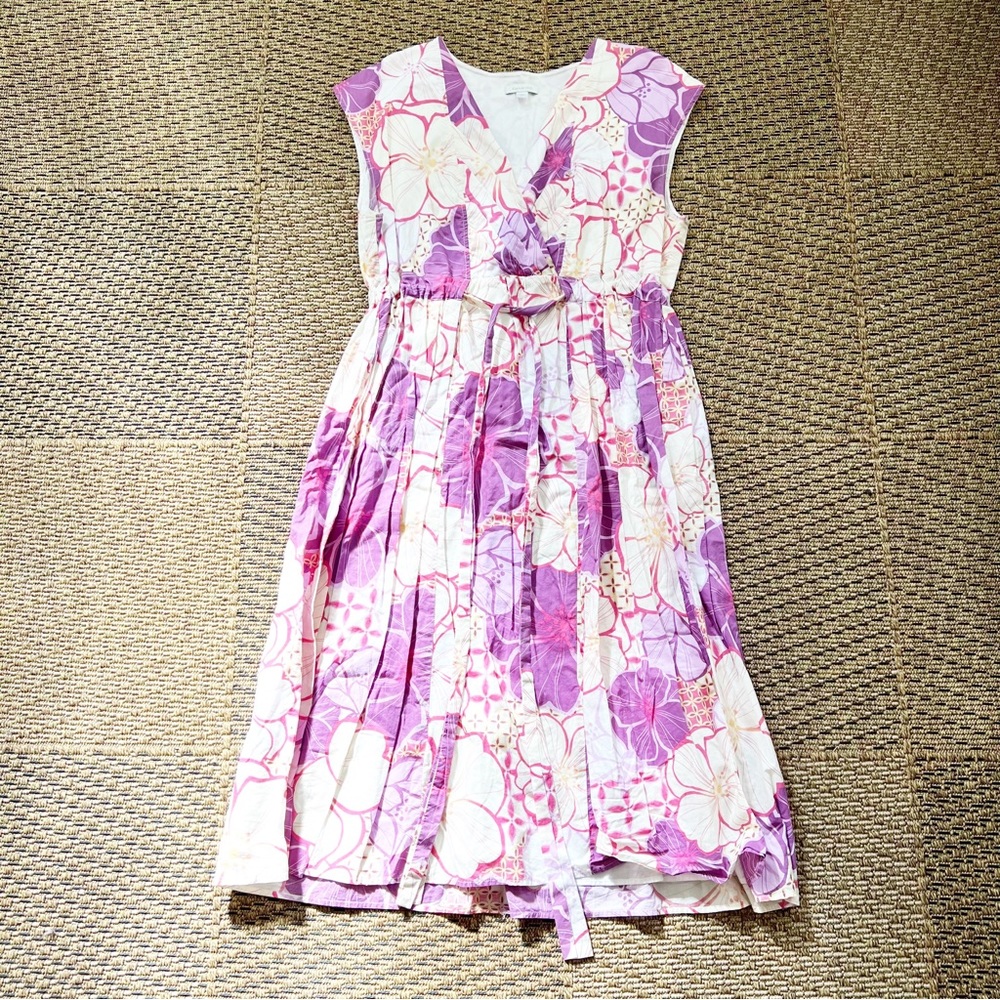 Garnet Hill Multicolored Floral Dress-Size 16